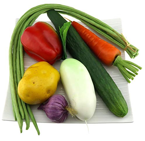 Gresorth Fälschung Gemischt Gemüse Künstlich Pfeffer Gurke Bohne Karotte Knoblauch Kartoffel Küche Dekoration