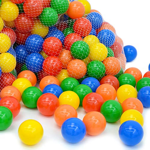 LittleTom 100 Balles colorées Ø 6cm Extra Durables pour Piscine à Boules bébés