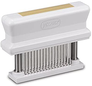 Jaccard 200348T Attendrisseur de viande durable à 48 lames avec aiguille tranchante en acier inoxydable, gadget de cuisine pour attendrir le poulet, le bœuf, le porc, le veau, le barbecue, brun clair