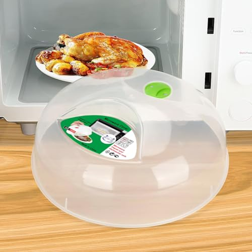 Microwave Splatter Cover, Microwave Cover for Food, Large Microwave Plate Cover Guard Lid with Steam Vents Keeps Microwave Oven Clean, 11.5 Inch BPA Free & Dishwasher Safe