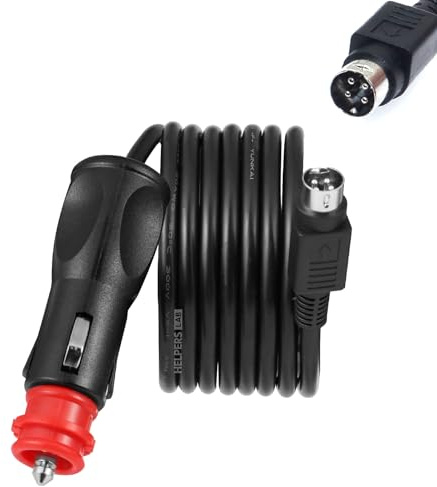 Cable de alimentación para coche de 12 V CC, encendedor de cigarrillos macho a mini DIN macho de 4 pines para DVD, TV LCD, DVR para coche, impresora y cámara, 1,8 m