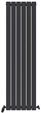 iBathUK Apex Tall Vertical Radiator, Single Flat Panel Radiators, 1600x456mm Slim Radiator, Wall Mounted for Bathroom,Kitchen,Living Room- Anthracite