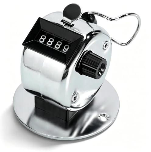 Compteur Manuel Clicker Compteurs Manuels Mécaniques à 4 Chiffres Compteur de Pitch Clicker pour Le Comptage, Le Tricot, L'entraînement, Le Golf, Les Tours, la Pêche