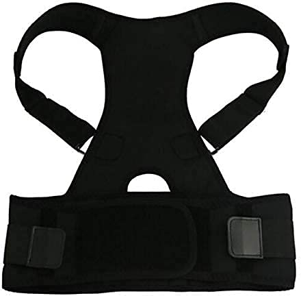 SHERAF Haltungskorrektur, Haltungskorrektur, Rückenbandage, Schulter-Rückenstützgürtel, Schulterhaltung anpassen, Magnetfeldtherapie für Uni-Stützbandage (schwarz, M) Lofty Ambition