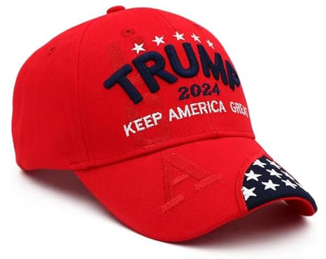 MAGA Hat Trump Hat Make America Great Again Donald Trump Hat Gift Embroidery Gorra de béisbol ajustable, Keephat-rojo, M/L