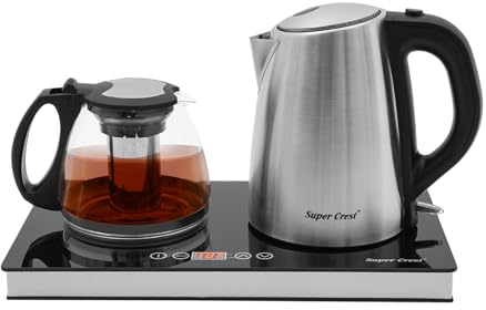 Hervidor de agua de cristal, tetera, máquina para hacer té, hervidor eléctrico de doble foco, corte de corriente automático, regulación de temperatura, con filtro de té