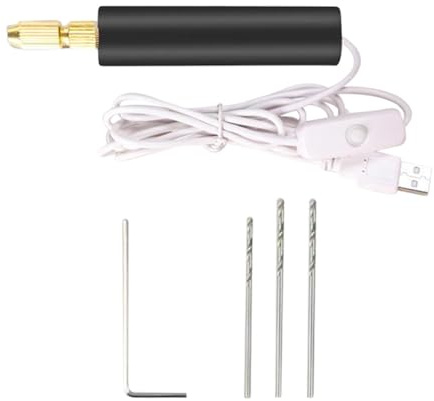 Perceuse manuelle pour travaux manuels | Outils rechargeables pour l'art de la résine | Perceuse portable à main multifonction 10 W pour la fabrication de bijoux en résine coulée du bois