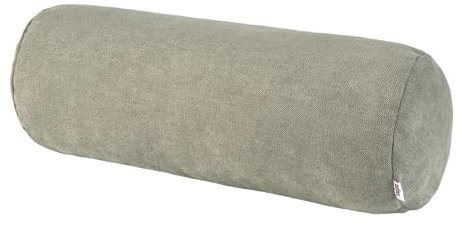 beties Farbton-Serie Nackenrollenbezug ca. 15x40 cm Premium Uni Kissenhülle aus deutschem Unternehmen, Chenille-Haptik in Raumausstatter Qualität - Greig-Taupe