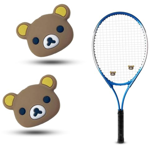 NXPpiULeh 2 PCS Tennis Dampener Cute Tennis Racket Dampener Tennis Shock Absorber Animal Tennis Vibration Dampener Dampener Tennis Racquet for Tennis Accessories(Bear)