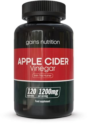GN Apple Cider Vinegar | 120 High Strength Apple Cider Vinegar Capsules - 1200mg ACV per Serving | Apple-Cider-Vinegar with Mother | Non-GMO & Gluten Free | Made in The UK