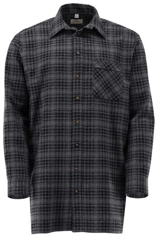 Condor Langarm Arbeitshemd mit Liegekragen Cajui, Größe:47/48, Farbe:schwarz