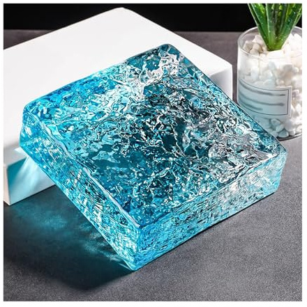 Bloques de cristal para bares, hoteles, oficinas y tabiques de casa, diseño transparente texturizado de cristal de hielo de lados cuadrados