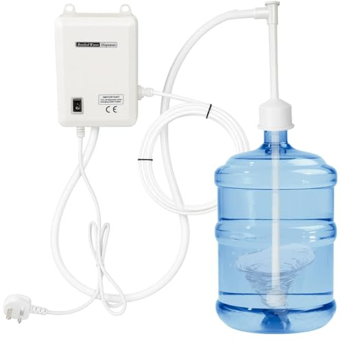 WUDLEP Bottle Water Dispenser Pump System,Drinking Electric Water Pump with 6m Water Pipe, UK Plug 220V Automatic Water Pump for Homes, Offices, Bars, and Restaurants