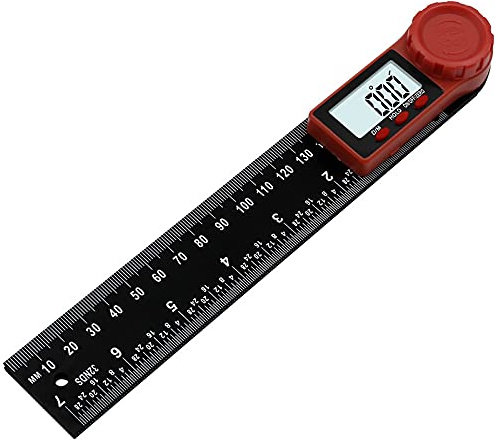Gradskiva, 200 mm Digital Instrument Vinkel Inklinometer Vinkel Digital Skala Elektronisk Goniometer Gradskiva Vinkel Detektor(200mm black)