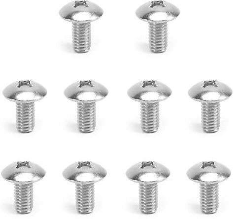 MroMax M6 x 12 mm viti a macchina Phillips croce testa rotonda vite 304 in acciaio inox bulloni di fissaggio 10pz