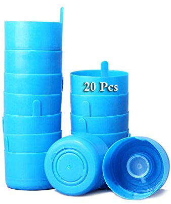 Paquete de 20 tapones antiderrames, reutilizables tapa de jarra de agua de 3 y 5 galones Tapas de botella tapas antisalpicaduras antisalpicaduras Broches de repuesto para botella de agua
