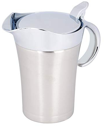 Thermo Sauciere Edelstahl Soßenkrug mit Deckel Doppelt Isoliert Thermo Saucenkrug Soßenkanne Saucenbecher Soßenschüssel für Soße, Sahne, Pudding(Large 750ml)