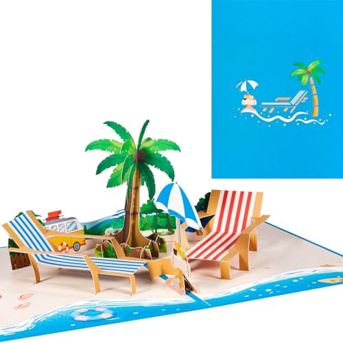 Tarjeta de cumpleaños 3D, tarjeta desplegable de viaje, tarjeta de amistad, tarjeta de regalo, tarjeta sorpresa, tarjeta de aliento