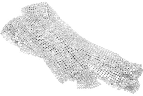 BESTYASH Silberner Schal Mit Metallpailletten Glitzerndes Pailletten-halstuch Langer Partyschal Mit Pailletten Silberne Funkelnder Schal Für Abendkleidung