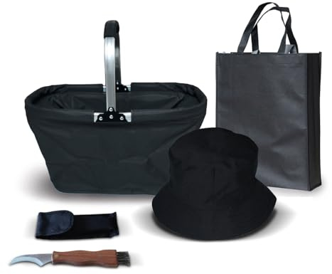 Froster Navaja Setas, Cesta Setas, Set de Recolector con Sombrero e Bolsa