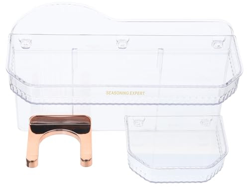 MALUGOGO Mensola Portaoggetti Adesiva da Parete per Bagno Organizer Sospeso per Asciugacapelli e Articoli da Toeletta Supporto senza Forature con Finitura Trasparente per Risparmio