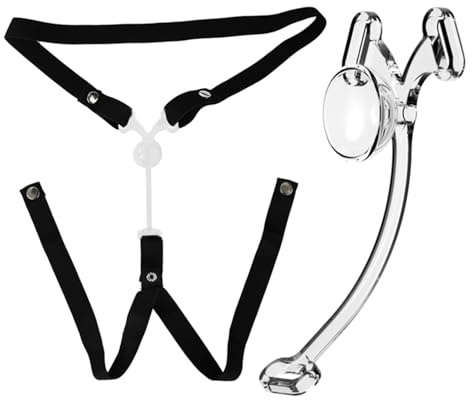 Klassiska skyddsburar för män, smidiga att bära med anti-av-hjälprem, design i fjärilsform-RDLZ07X (R1-Transparent, Small+1 bälte)