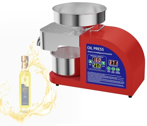 Uppgraderad elektrisk oljepress, 500w/750w oljepress automatisk, elektrisk solrosoljepress, lätt att demontera, lämplig för pressning av sesamfrön/solrosfrön/basilikafrön B