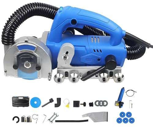 YMNOGJIE 1200W Tile Joint Cleaning Machine,Electric Grout Removal Machine with Dust Collection Bag,Tile Grout Cleaner Tool Complete Accessory for Kitchen,Bathroom D