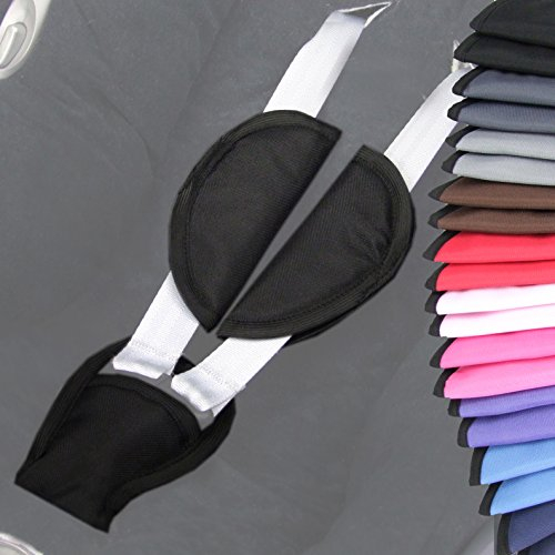 BAMBINIWELT 3tlg. SET, Gurtpolster+Schrittpolster für MAXI-COSI Babyschalen der Gruppe 0 (Schwarz)