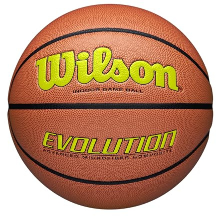 Wilson Evolution 295 Indoor Game Ball WTB0595XB703, Unisex basketballs, orange, 7 EU
