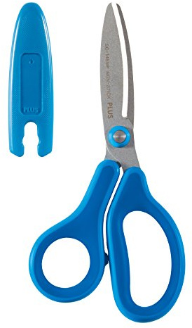 PLUS Japan, Sax Fitcut Curve Kids i blått för högerhänta användare, 1-pack (1 x 1 sax)