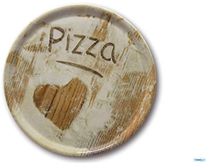 Saturnia 5629033 Piatto Pizza Heart In Porcellana Decorata, Cm 33