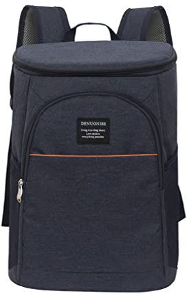 AUXDIQ Mochila Nevera Térmica Mochila de Almuerzo Impermeable Portatil Bolsa Refrigeradora para Playa Picnics Camping 18L Azul Marino