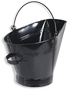 HERSIG - Accesorios Chimenea | Cubo Metalico Cenizas - Medidas 21,5x25/32cm