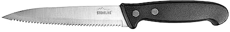 STONELINE® Coltello multiuso da 23 cm circa, con protezione della lama rimovibile, in acciaio inox di alta qualità