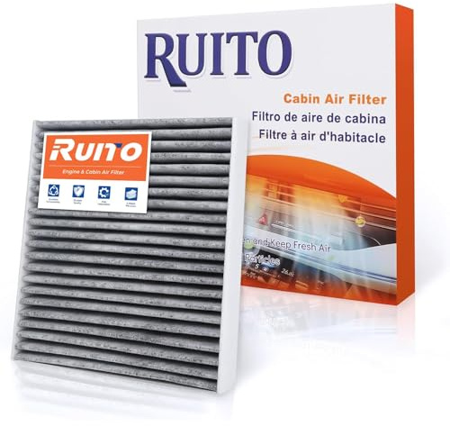 RUITO Cabin Air Filter Fits 2020-2023 Soul, 2021-2023 Seltos, 2017-2022 Sportage, 2016-2021 Tucson, 2019-2021 Veloster, 2020-2023 Venue, 2018-2022 Kona, Replace 97133-D1000, 97133-D3000, CF12160