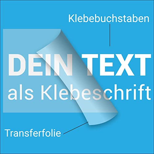 myfolie Wunschtext Aufkleber selbst gestalten - Autoaufkleber KFZ-Aufkleber als Schriftzug - Tuning Sticker Klebeschrift konfigurieren mit Vorschau -Buchstaben Text aus Vinyl