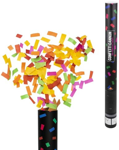Virsus 12 Sparacoriandoli Colorati GUIR60 da 60 cm spara coriandoli grandi Multicolore Cannone sparacoriandoli di carta Colorata per Cerimonie Compleanni Feste e Party