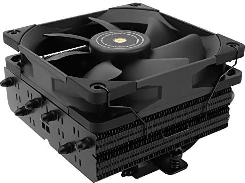 Thermalright SI-100 Black CPU Cooler, 6 × 6 mm tubi di calore, TL-E12B PWM, ventola silenziosa con cuscinetti S-FDB V2.0, tecnologia AGHP 3.0, per AM5 AM5/Intel 1150/1151/1200/1700/2066
