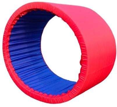 Amagogo Crawling Circle Children's Crawling Toy Sensory Training Rolling Prop Cloth Material Suitable for Parent Child Outdoor Interactive Game K, Red