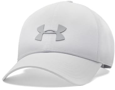 Under Armour Hombre Storm Blitzing Adjustable, Gorra con Visera Curva Impermeable y Transpirable para Todo Tipo de Clima, Gorra para Correr con Correa ajustableHalo Gray / / Steel,OSFM