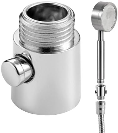 Duschkopf-Absperrventil - Handsprüher mit Druckregler für Handbrause, Duschsteuerventil, Wasserdusche Verteiler Ersatz