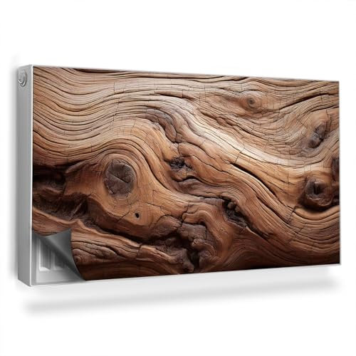 Alfombrilla Magnética 110x60 cm para Radiador Protección contra el Polvo y Daños Fácil Instalación Magnético Panel Decorativo - Estructura de Madera cruda Oscura