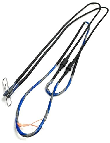 Diamond IE Pro Replacement Bowstrings & Cables – Inifnite Edge Pro OEM Archery Bow Strings for Bowtech/Diamond Compound Bows – 452X Material with Speed Nocks – Blue & Silver (String Only (55))