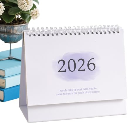 Calendario 2026, calendario mensile da scrivania 2025-2026, rilegatura a filo, planner mensile estetico, per casa, appartamento, ufficio, scuola, dormitorio, insegnanti, studenti, Natale
