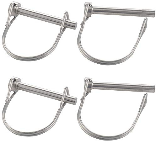 4 Pack Safety Coupler Pin 1/4 x 1.97(6.3mm x 50mm), Full Marine Grade 316 Stainless Steel Heavy Duty Shaft Locking Pin