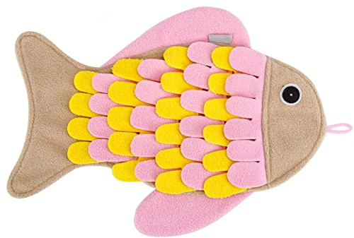 LATRAT Alfombra olfativa para gatos, juguete para gatos, alfombra olfativa, manta para olfatear, alimentación lenta, juguete interactivo para gatos