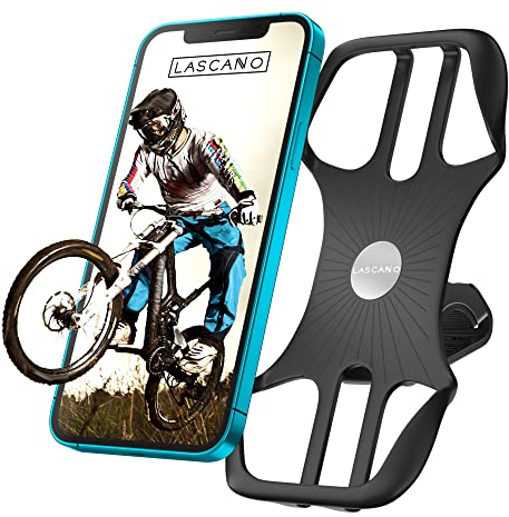 Lascano® Handyhalterung Fahrrad | 360° Drehbar & Abnehmbar | Handyhalter für Motorrad | Smartphone Halterung |Kompatibel mit 4,5 – 7 Zoll Smartphone