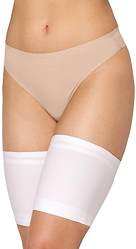 Merry Style Oberschenkelbänder Selbsttragende, elastische Oberschenkelbänder Anti-Reibung mit Silikonbändern Oberschenkelband MS10-438 (Weiß, XL)