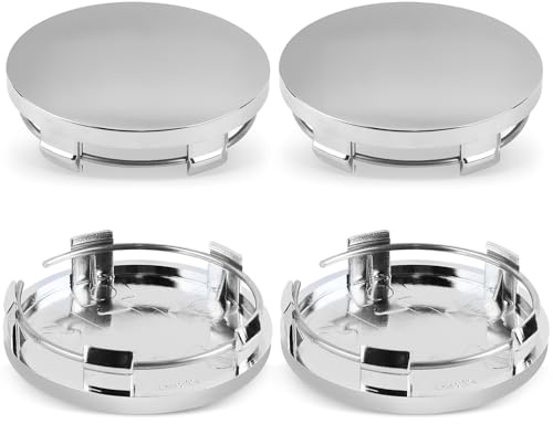 Tapas De Rueda De Centro Tapas para Llantas Diámetro Exterior Tapas Centrales Llantas ABS Tapacubos Centro Rueda Universal para Centro De Rueda Accesorios para Coche 4Pcs (Plateado, 60mm)